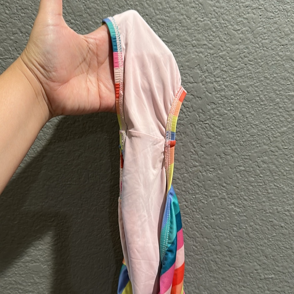 ModCloth the franky hi waited bikini rainbow stripes size large - Picture 6 of 6